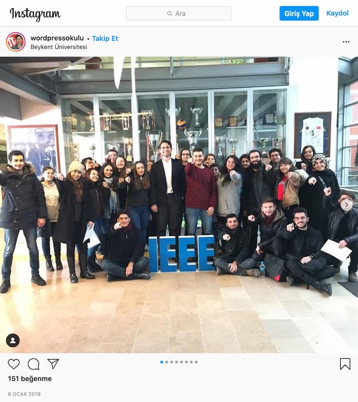 2019 WordPress WorkShop Beykent Üniversitesi IEEE Kulübü