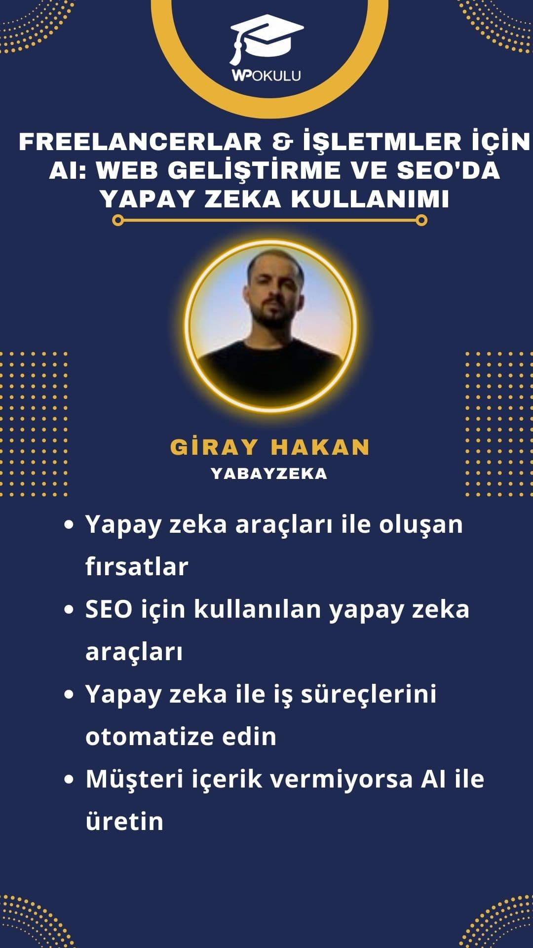 WP Kulüp yapay zeka webinarı Giray Hakan