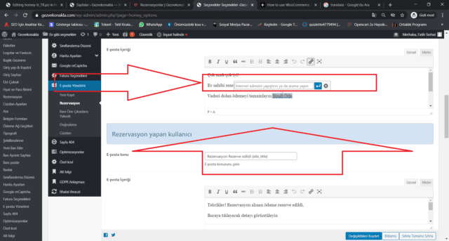 Seçenekler Seçenekler ‹Gezvekonakla - WordPress - Google Chrome 13.09.2020 18_51_28