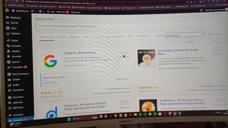 sistemin bana kurmamı istediği eklenti