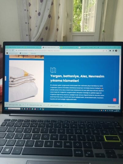 yorgan yıkama reklamı için