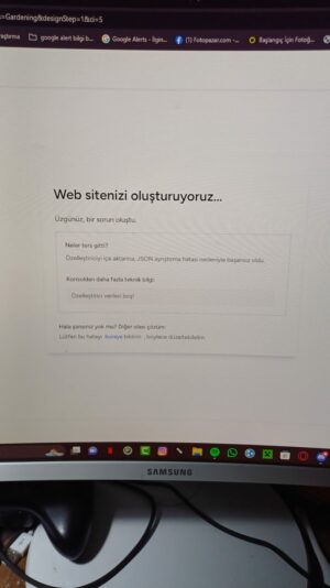 kurulum esnasında verdiği hata mesajı