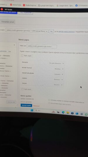 sadece mobil için oluşturduğum menü